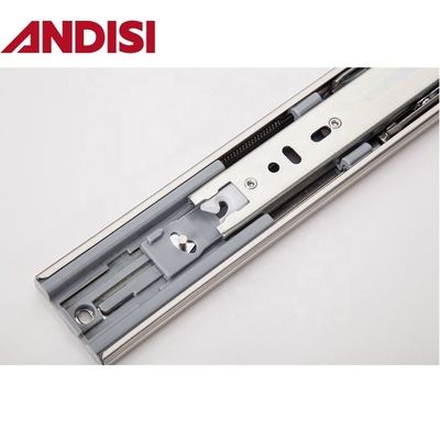 OEM 45kg 로드 용량 완전 확장 부드러운 닫기 45mm 볼 베어링 드로이 철도 슬라이드