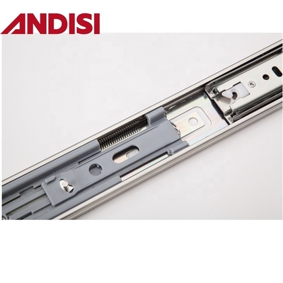 OEM 45kg 로드 용량 완전 확장 부드러운 닫기 45mm 볼 베어링 드로이 철도 슬라이드