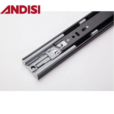 OEM 45kg 로드 용량 완전 확장 부드러운 닫기 45mm 볼 베어링 드로이 철도 슬라이드