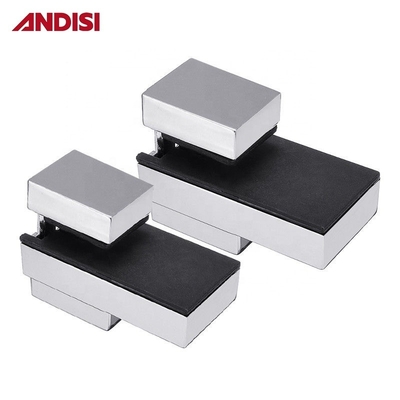 OEM 진크 합금 강철 높이 조절 0-22mm 벽 장착 각 유리 유리 선반 고정 유리 클램프