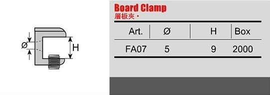 조정 가능한 셸프 홀더 미니 진크 합금 유리 클램프 셸프
