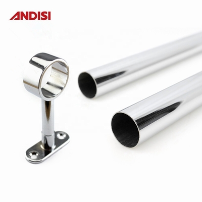조정 가능한 둥근 파이프 옷장 80-120mm 높이의 철도 센터 지원 브래킷