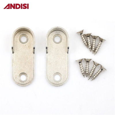 길이는 44mm 진크 합금 옷장 장착 30x15mm 타원형 파이프 타원형 파이프 지원 브래킷