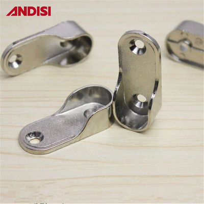 길이는 44mm 진크 합금 옷장 장착 30x15mm 타원형 파이프 타원형 파이프 지원 브래킷