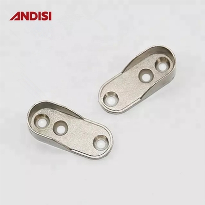 44mm 진크 합금 옷 옷장 캐비닛에 대한 레일 홀더 타원 파이프 파이프 끝 브래킷