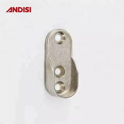 44mm 진크 합금 옷 옷장 캐비닛에 대한 레일 홀더 타원 파이프 파이프 끝 브래킷