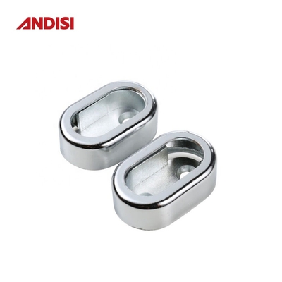 진크 합금 두꺼운 핀 플랜지 옷장 파이프 지원 홀더 30x15mm 의류 막대기